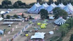 Six people injured after sign falls at Christian festival