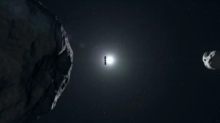 ESA-Sonde Hera vor Ankunft bei Didymos: Zielasteroid als ein Pixel abgelichtet