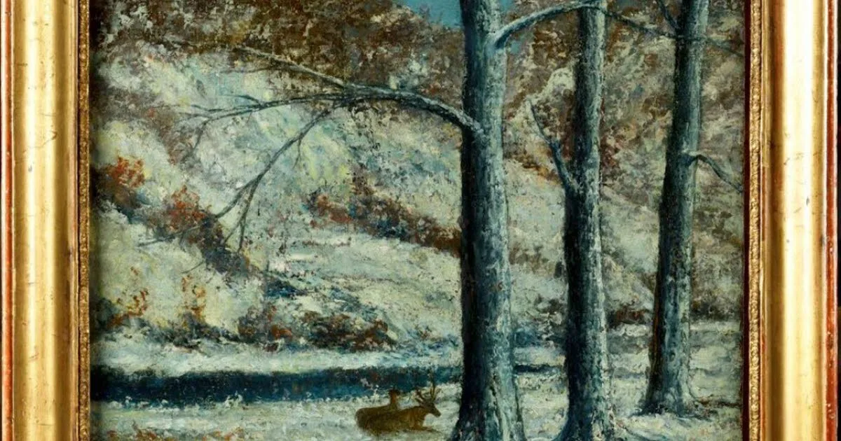 Franche-Comté. Deux chevreuils dans un paysage de neige : une polémique autour d'un tableau attribué à Courbet