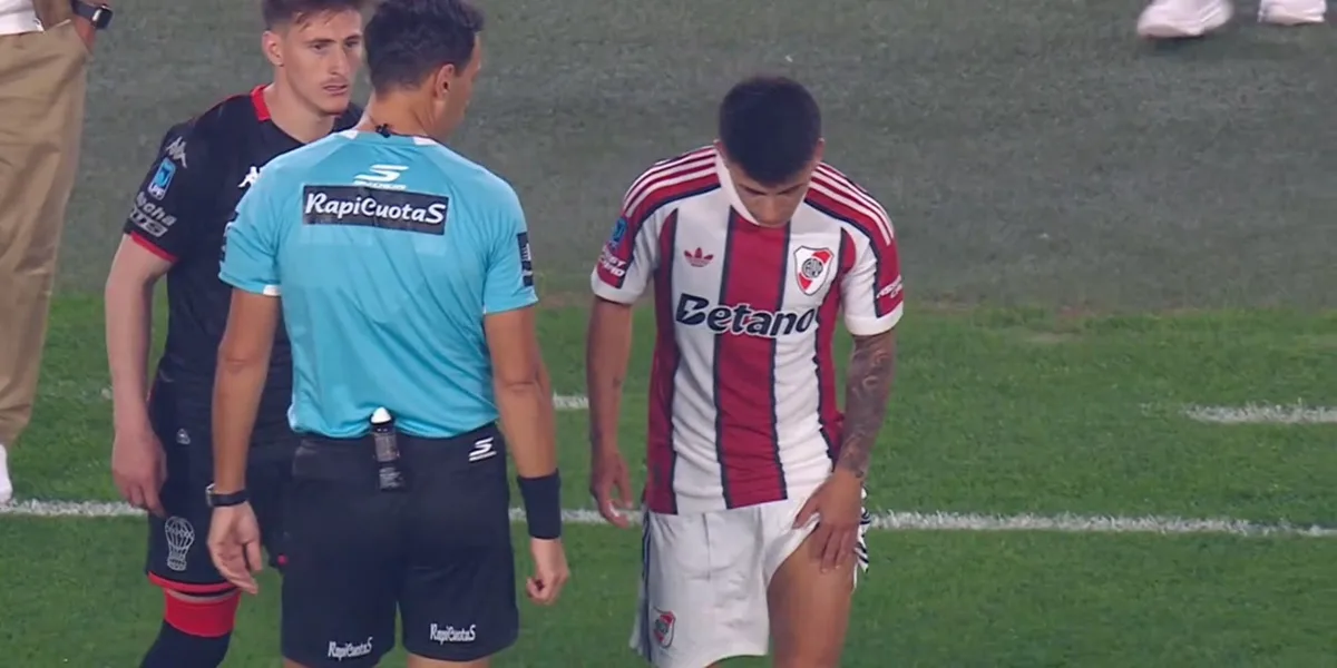 Alarma en la selección argentina: Thiago Almada se lesionó y debió dejar la cancha en el partido entre River Plate y Huracán