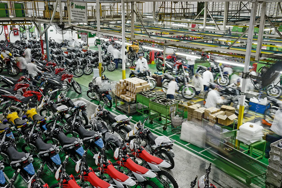 Produção de motos cresce 10% no ano e é a maior desde 2008