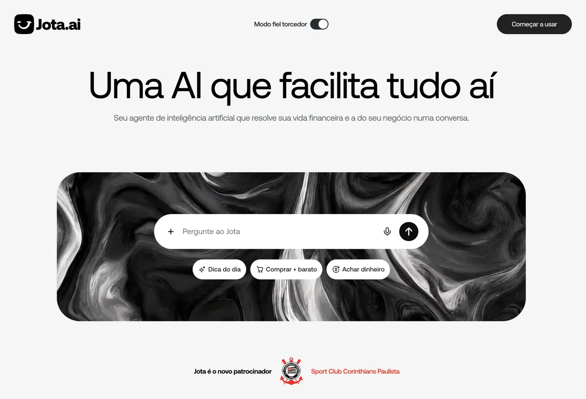 Jota.ai estampará barra frontal da camisa do Corinthians no Derby