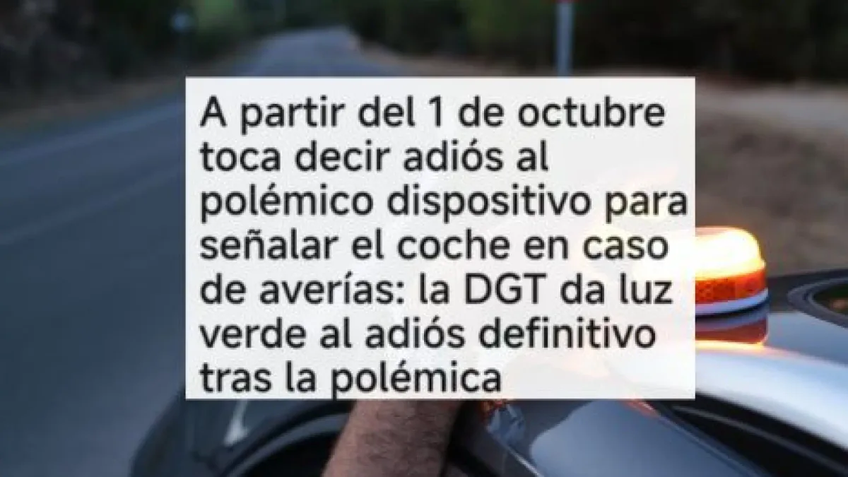 La DGT no "ha dado luz verde" a eliminar el uso obligatorio de la baliza V16 a partir del 1 de octubre