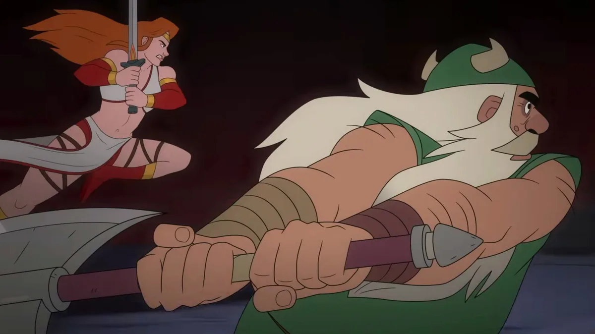A trailer for the Golden Axe animated series is full of self-referencing jokes
