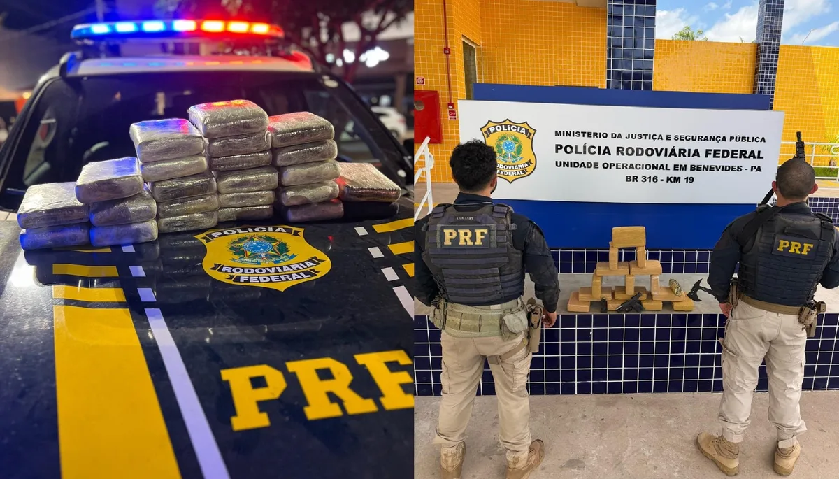 PRF apreende arma e flagra tabletes de skunk escondido em painel de carro no Pará; VÍDEO