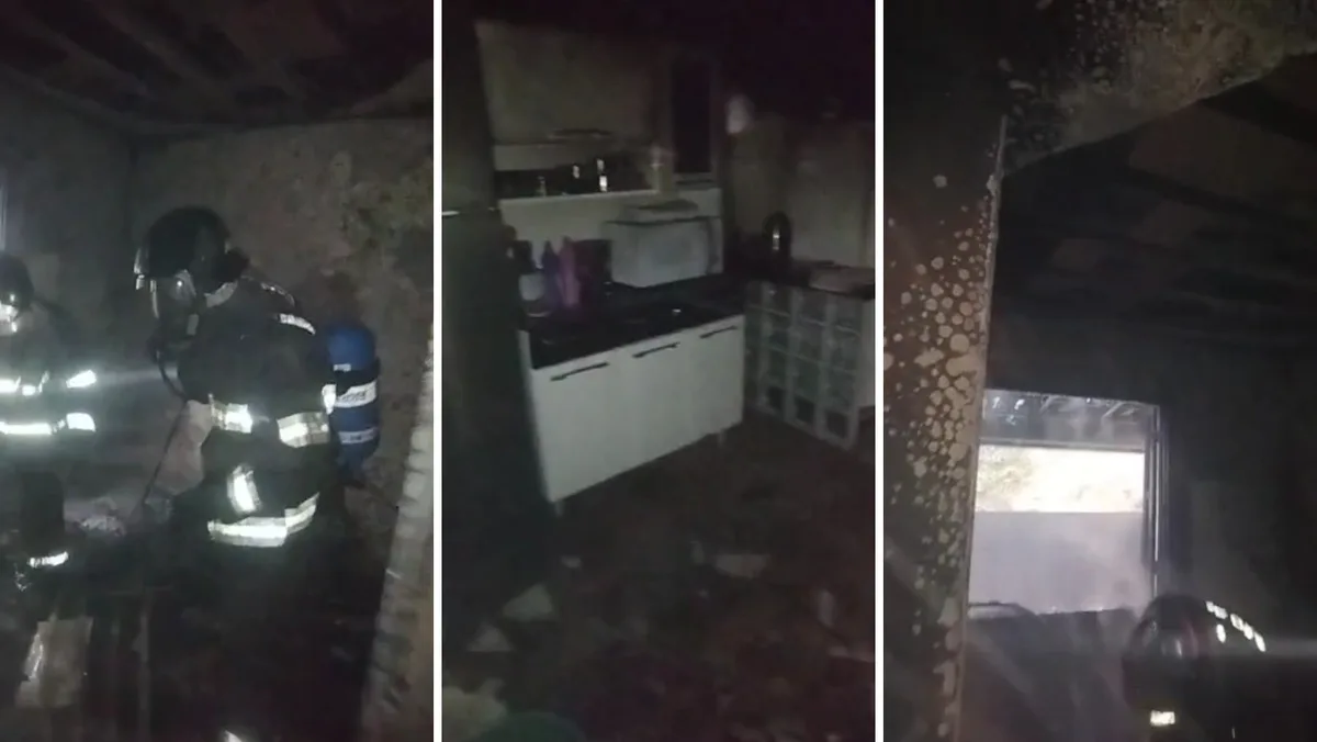 Incêndio atinge casa e mobiliza bombeiros em São Sebastião, SP