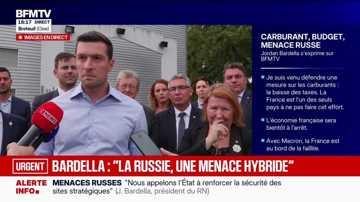 Budget 2027: "Nous allons proposer un contre-budget", annonce Jordan Bardella, président du RN
