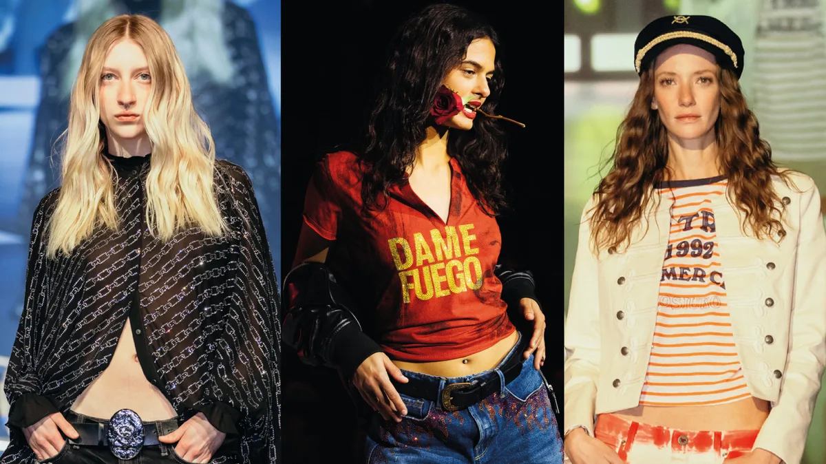 Entre brillos, denim y glamour, Kosiuko reafirmó su vigencia en la pasarela de BAFWEEK
