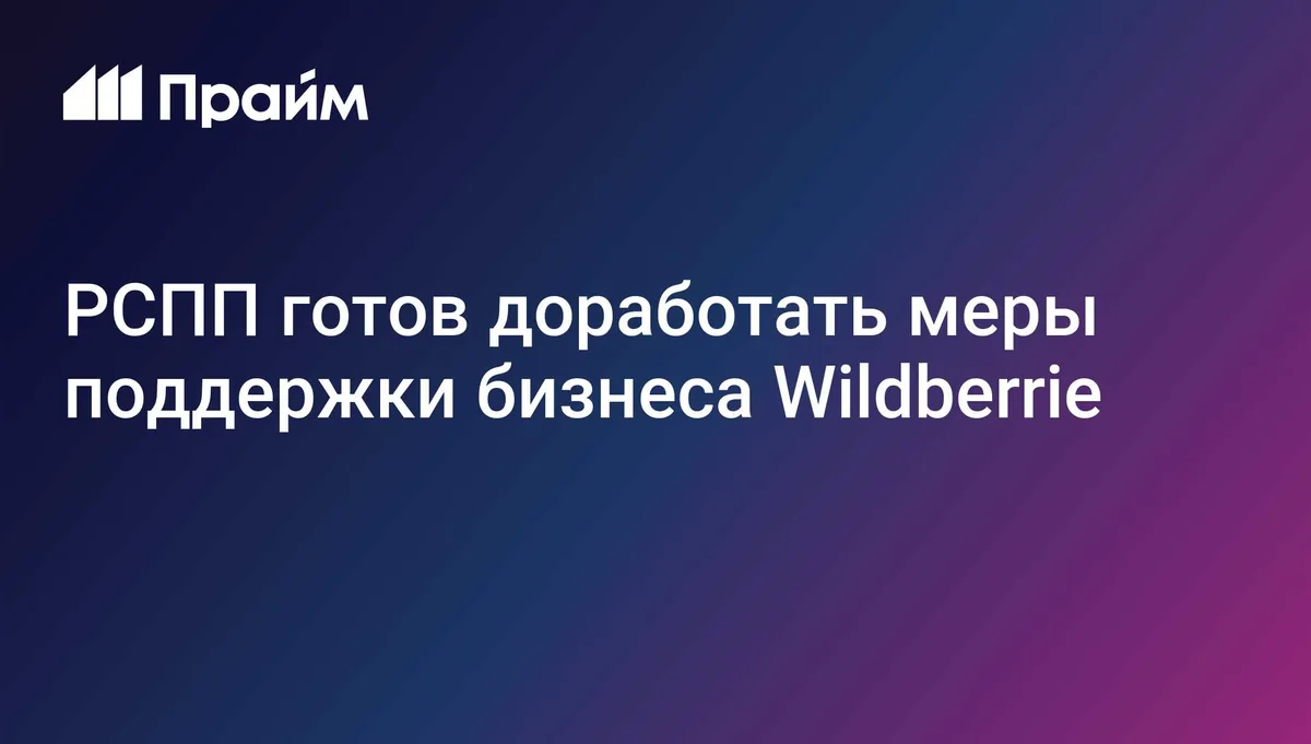 В РСПП обсудили меры поддержки бизнеса, пострадавшего от атак на склады WB