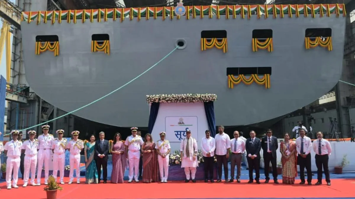Rajnath Singh launches Navy’s first indigenous fleet support ship ‘Surya’ at Visakhapatnam