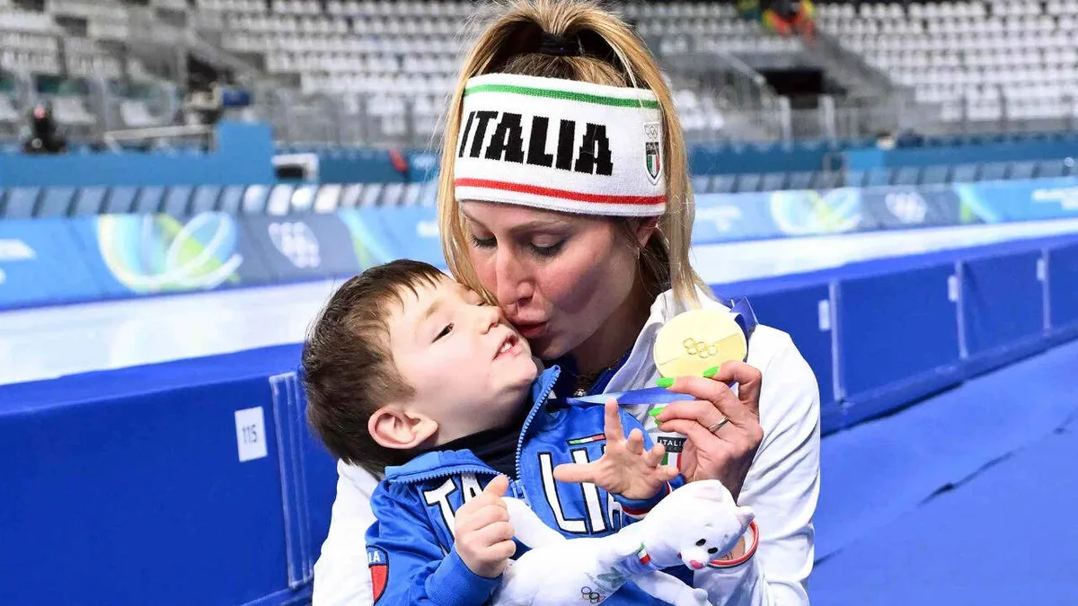 18 months after giving birth, Francesca Lollobrigida broke an Olympic record