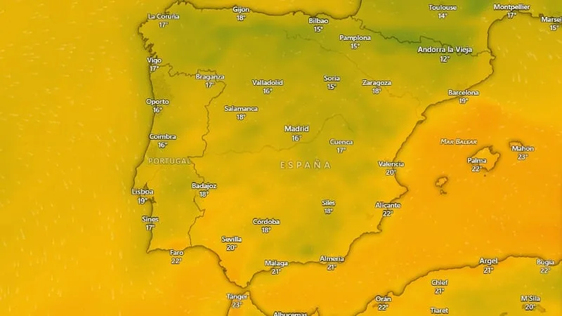 El tiempo en España este domingo: suben las temperaturas en un día de cielos despejados en casi todo el país
