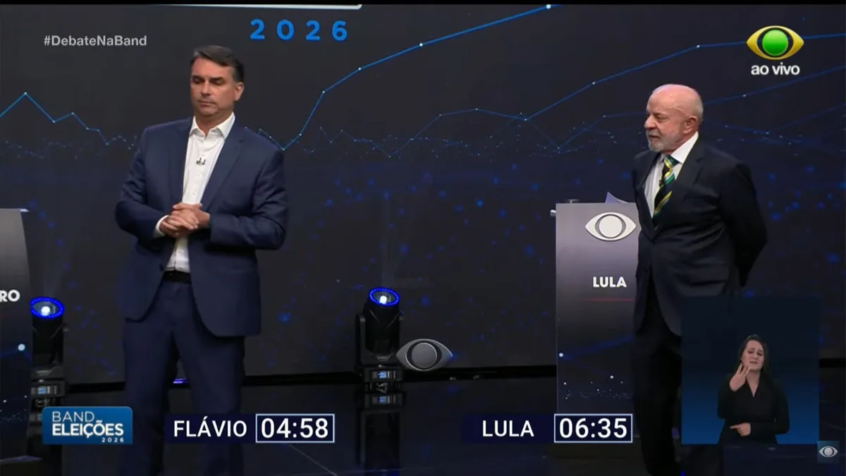 Debate da Band vira ‘casos de família’ entre Lula e Flávio Bolsonaro