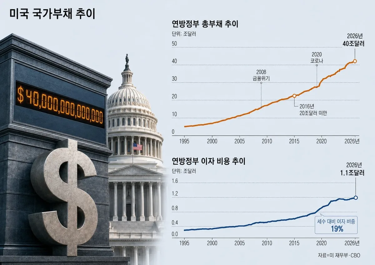 [Why] ‘사상 최초’ 5경5500조원 넘은 美 부채, 그래도 세계가 돈 빌려주는 이유