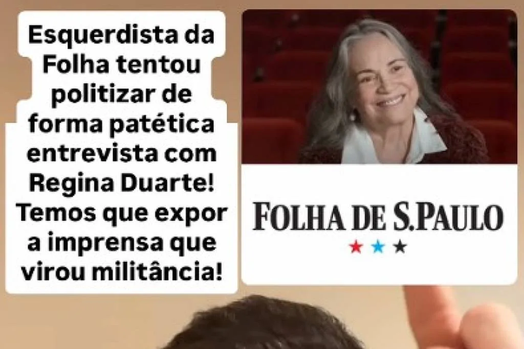 Gabriela Duarte republica influencer bolsonarista: 'esquerdista da Folha tentou politizar'