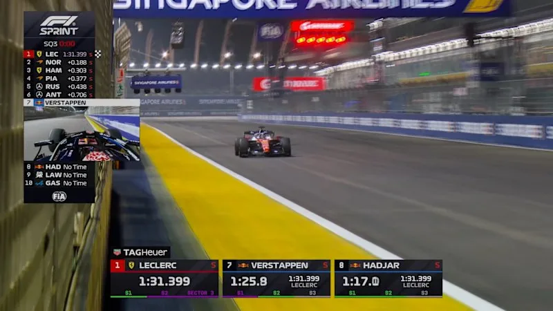 Verstappen quickest for Singapore sprint