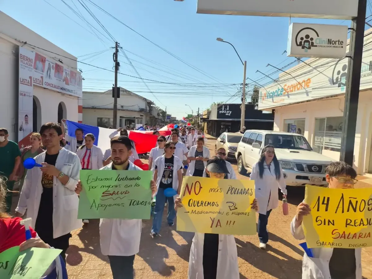 Em quarto dia de greve, médicos do Paraguai exigem melhores condições de trabalho