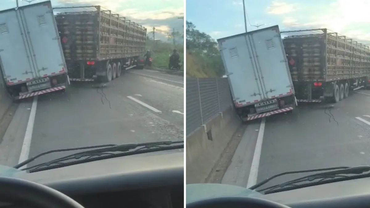 Acidente com 4 veículos deixa uma pessoa ferida no Contorno, em Cariacica
