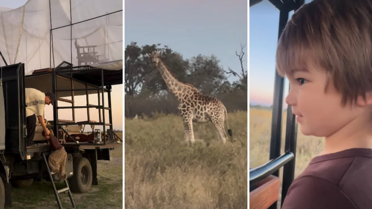 Calu Rivero llevó a sus hijos a un safari en África: leones, jirafas y una lección que no se aprende en los libros