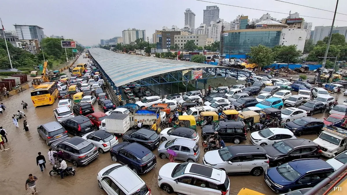 One Hour Of Rain Exposes Gurugram's Civic Infrastructure Again