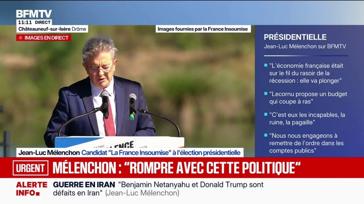 2027: "Le départ de Macron est désormais attendu de tous côtés comme une libération", affirme Jean-Luc Mélenchon, candidat LFI