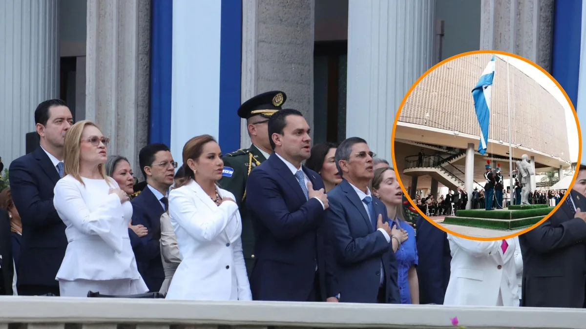 Los tres poderes del Estado izan la bandera y abren el mes patrio en Honduras