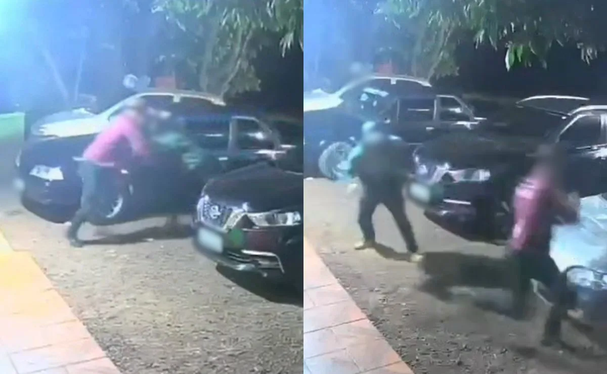 Vídeo! Dois dias após crime, homem suspeito de homicídio qualificado perto de bar é preso no Paraná; polícia investiga caso