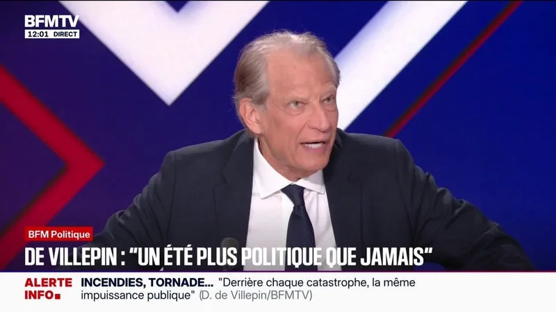 Incendies, canicule, sécheresse... "Derrière chacune de ces catastrophes, la même impuissance publique", assure Dominique de Villepin