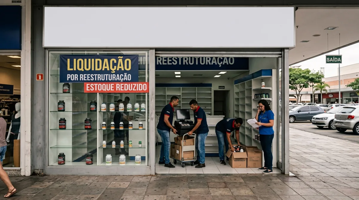 Gigante dos suplementos entra em falência e admite que até 1.200 lojas podem desaparecer