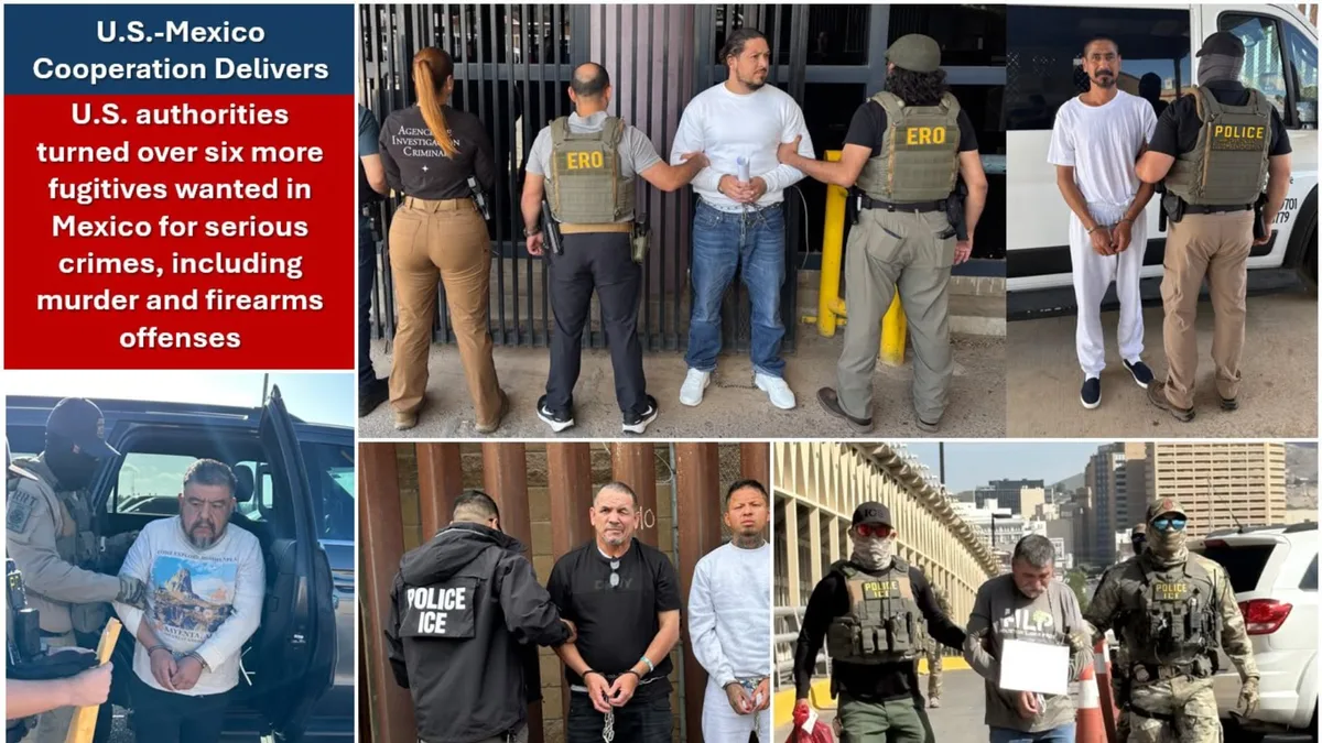 Embajador Ronald Johnson anuncia que EEUU devolvió a seis fugitivos más a México: uno tendría vínculos con el narco