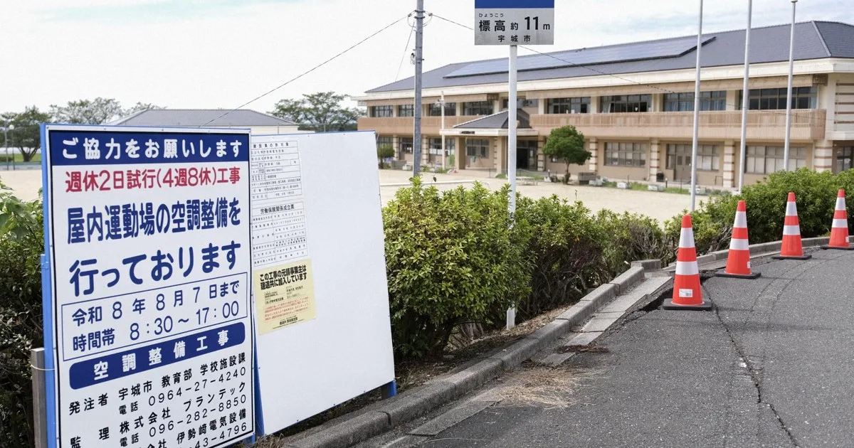 体育館や武道場の冷房ゼロ、897市町村 避難所指定の小中学校