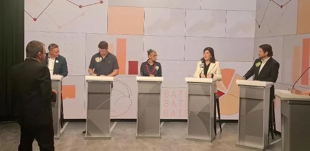 Debate UOL/Folha: Salles mira Prado e cola em Derrite contra Tebet e Marina