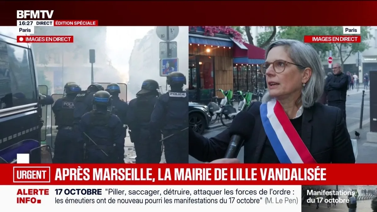 Manifestations du 17 octobre: "La police n'a pas été à la hauteur de l'enjeu", estime Sandrine Rousseau, députée "Écologiste et Social" de Paris