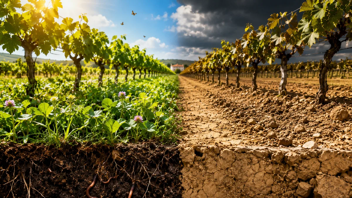 Spanish vineyard thrives for more than 20 years without irrigation or pesticides, boosting soil organic matter