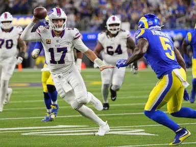 Josh Allen racks up 331 yards and Bills outlast Rams with help from blocked FG for 37-34 win in OT