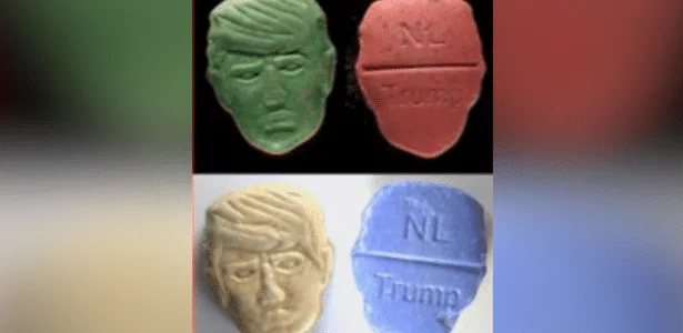 Holanda alerta para ecstasy com rosto de Trump e cita risco de morte