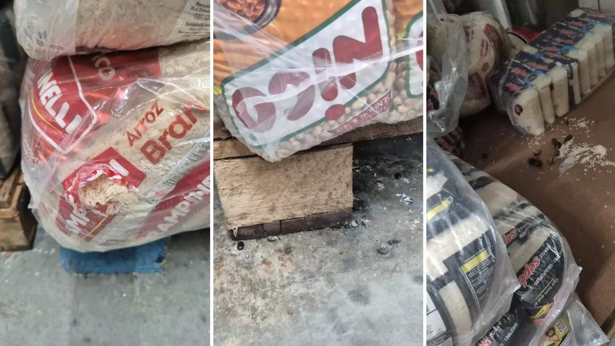 Alimentos guardados junto a fezes de animais são apreendidos em mercado de Vitória