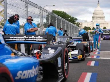 Drivers turn their attention from the buildings to the bumps while testing out DC's IndyCar track